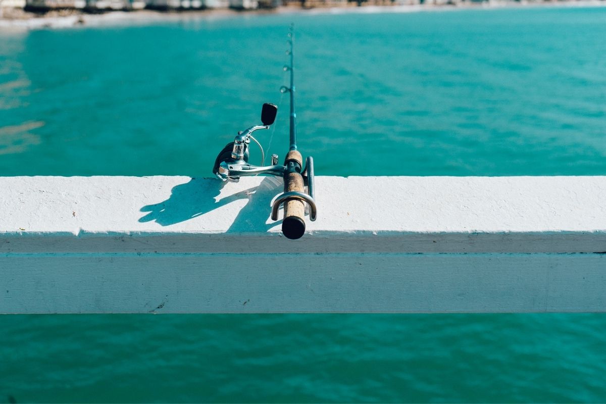 fishing pole on The Island Pier