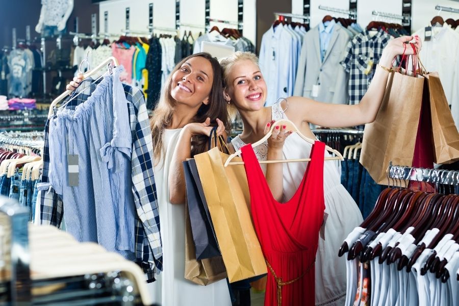 shopping at Silver Sands Premium Outlets